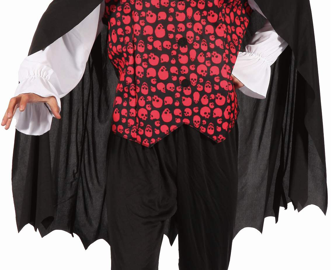 Role play-set for adult Elegant Vampire (cape, shirt with jabot), size 52 EOL